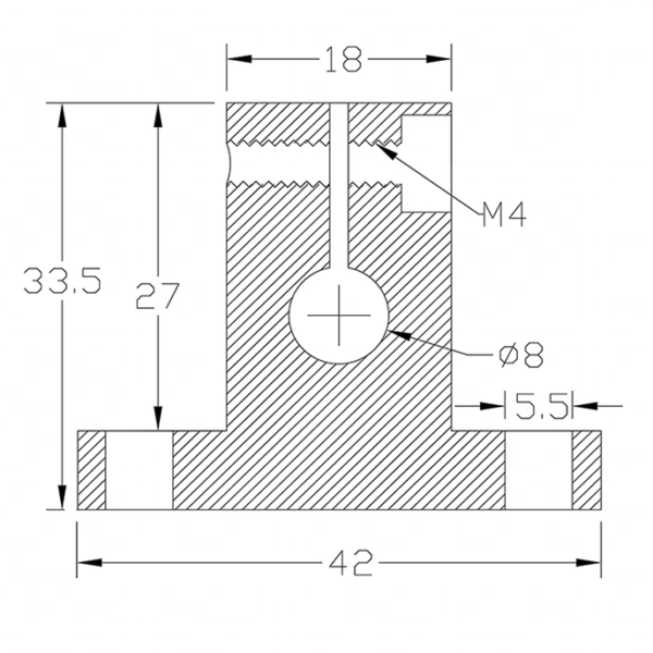 Screw bracket SK16 Ωμέγα Στήριξης Άξονα 16mm