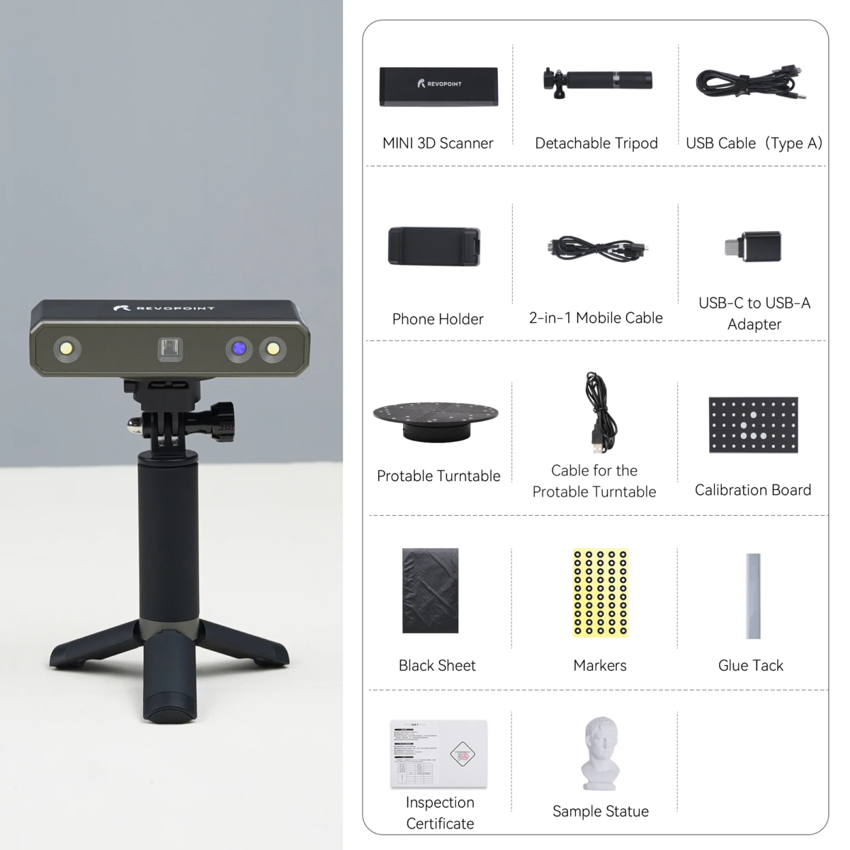 Revopoint mini 3d scanner