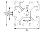 4040 T-Slot Aluminum Profile 1m