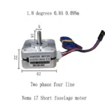 PANCAKE STEPPER MOTOR NEMA 17 FOR 3D PRINTER LASER ENGRAVER