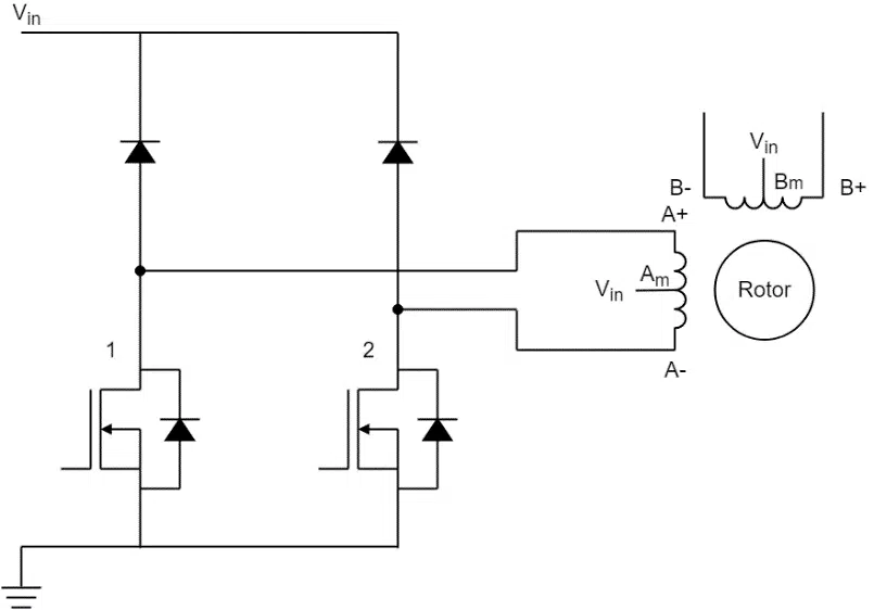 unipolar stepper motor diagram