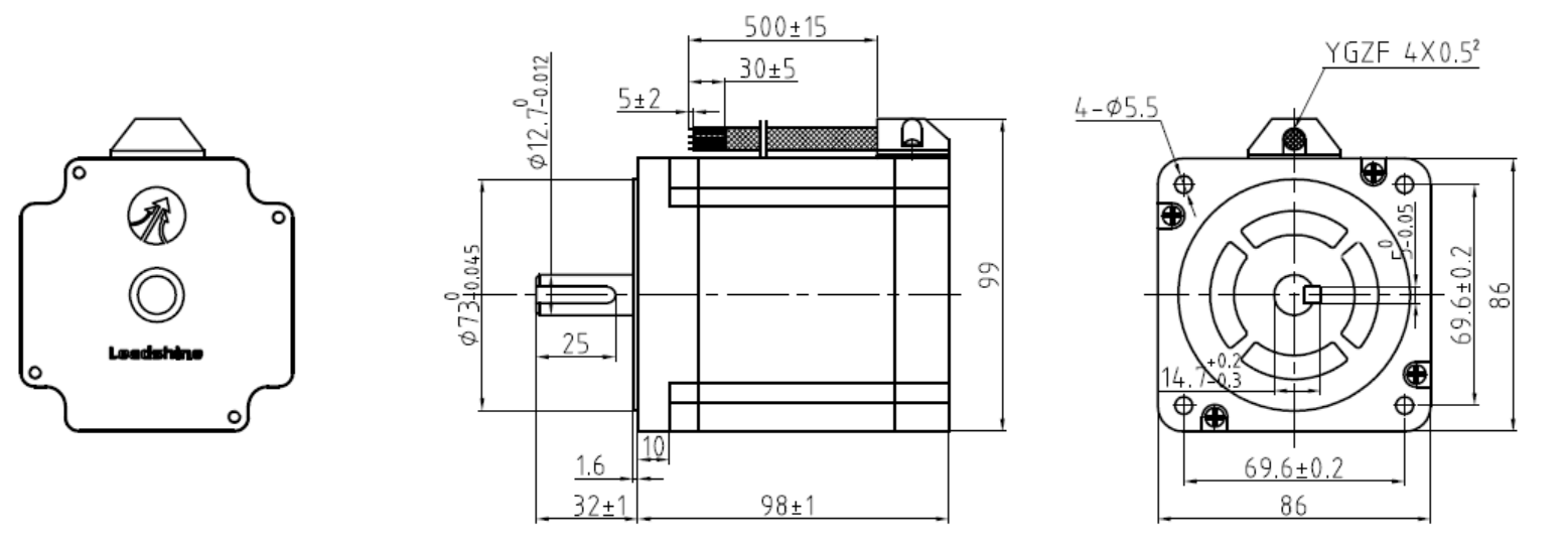 STEPPER MOTOR 86CM80 DIMENSION