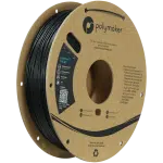 Κοντινό πλάνο μίας μπομπίνας POLYMAKER TPU-95A Filament 3D εκτύπωσης. Το Filament έχει ημιδιαφανές λευκό χρώμα με μαλακή υφή.