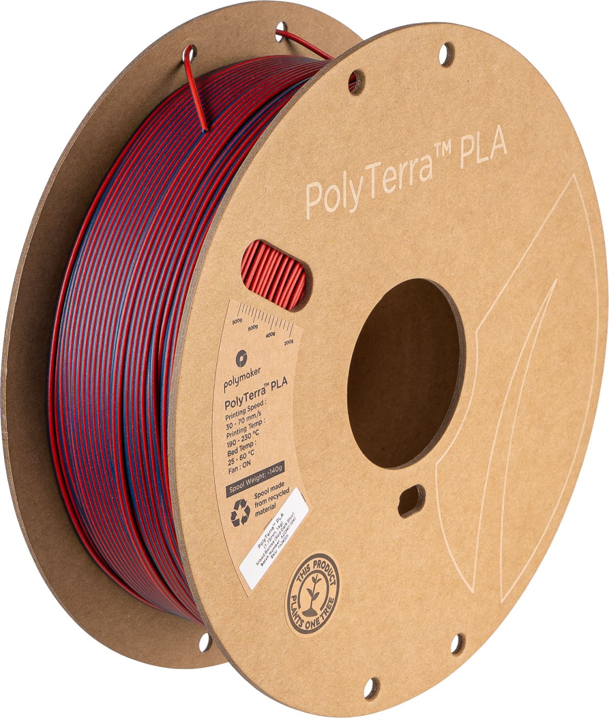 Polymaker PolyTerra PLA Mixed Berries (Red-Dark Blue) 1KG